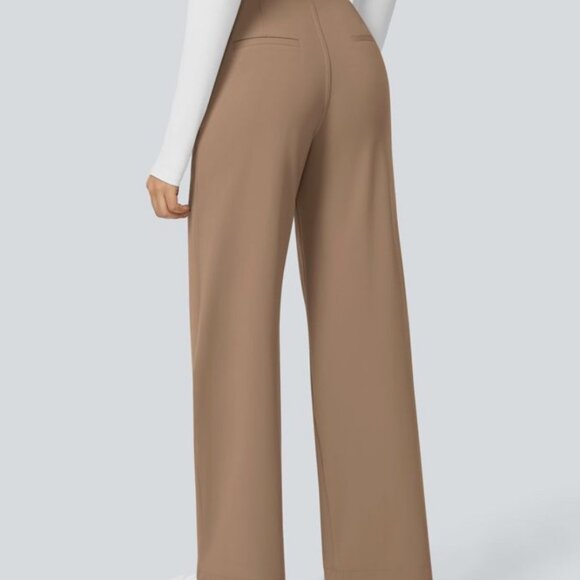 Halara High Waisted Plicated Side Pocket Straight Leg Work Pants Sz Small Womens - Picture 2 of 12